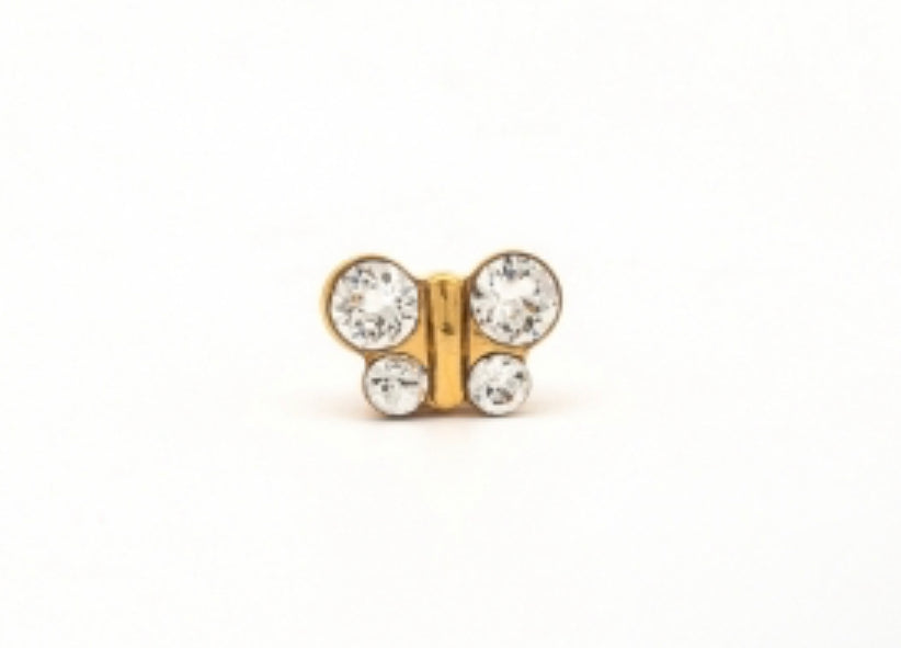 1 PR ANGEL WINGS EARRINGS APRIL BIRTHSTONE