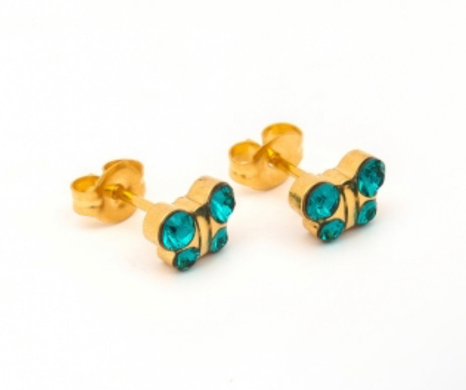1 PR ANGEL WINGS DECEMBER EARRINGS BIRTHSTONE