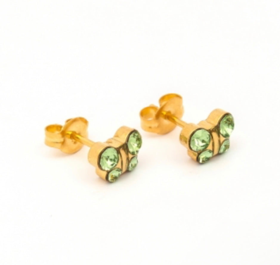 1 PR ANGEL WINGS EARRINGS AUGUST BIRTHSTONE