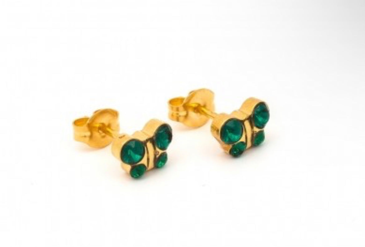 1 PR ANGEL WINGS EARRINGS MAY BIRTHSTONE