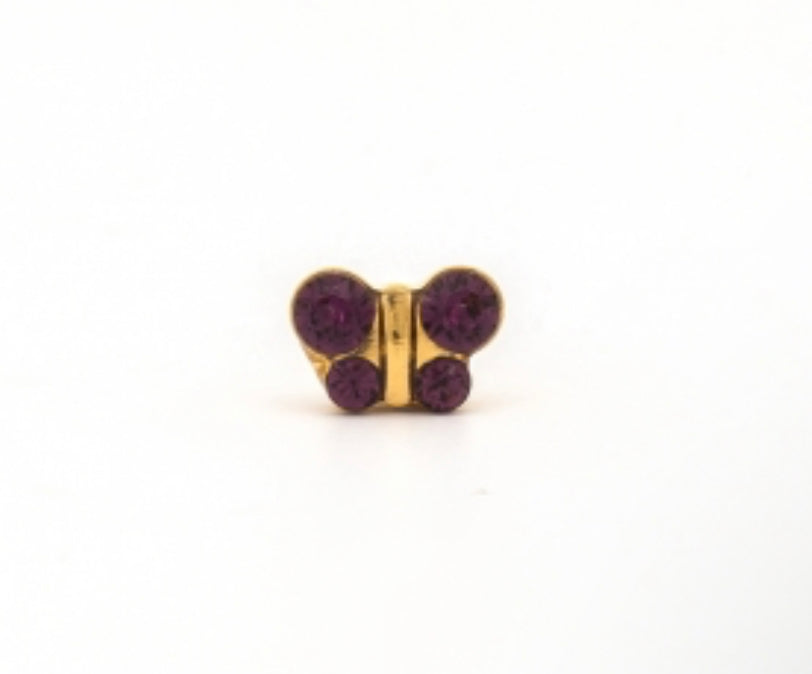 1 PR ANGEL WINGS EARRINGS FEBRUARY BIRTHSTONE