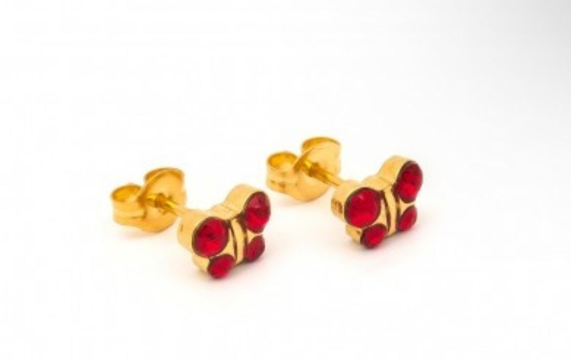 1 PR ANGEL WINGS EARRINGS JULY BIRTHSTONE