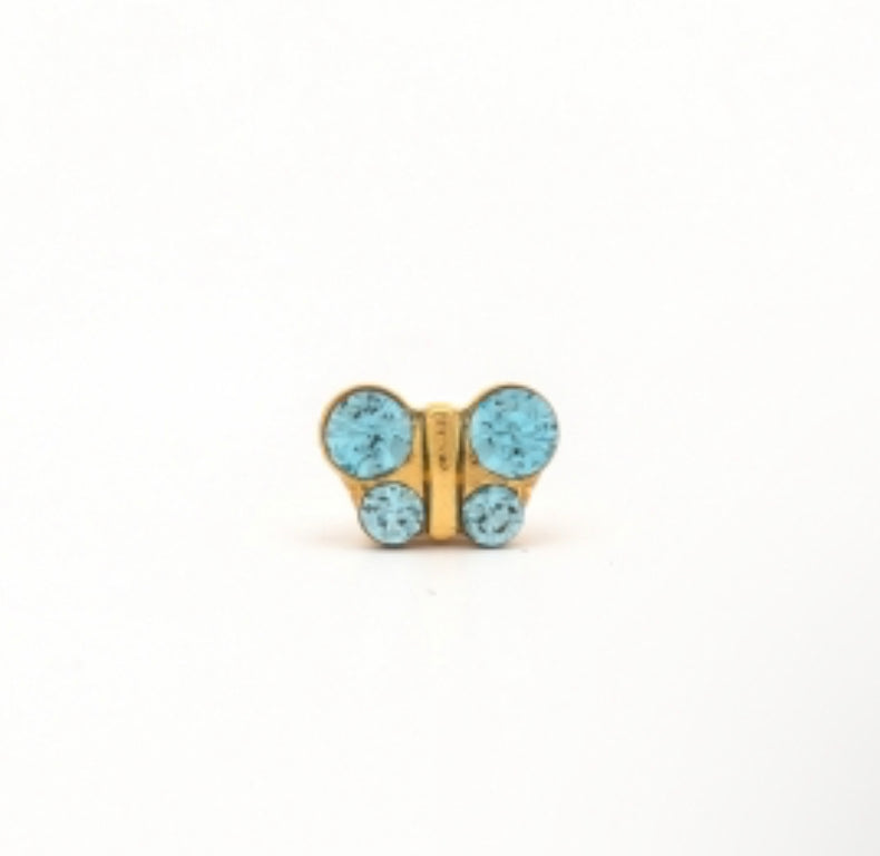 1 PR ANGEL WINGS EARRINGS MARCH BIRTHSTONE