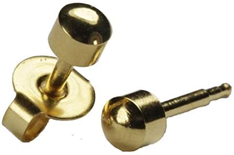 24k Gold Ball Earring 4mm