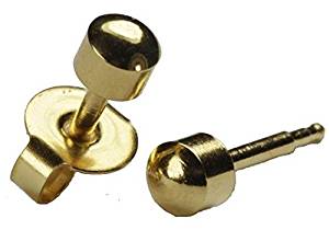 24k Gold Ball Earring 4mm