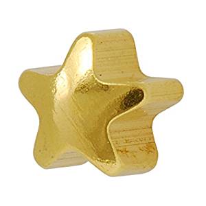 24k Gold-Plated, or Silver Color  Star Shape Earring 4mm
